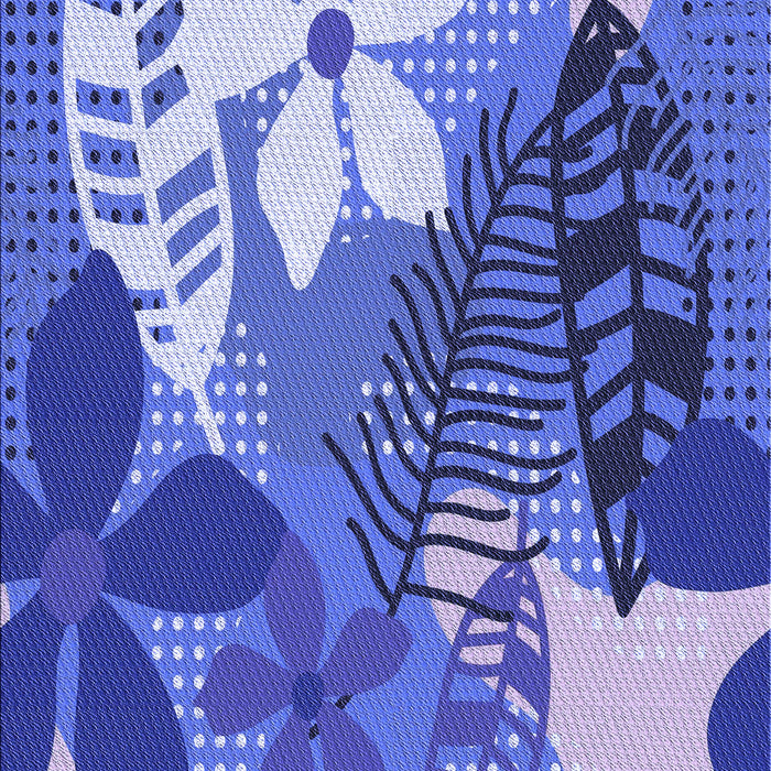 Patterned Denim Blue Rug, pat1013blu