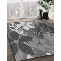 Patterned Dark Gray Rug, pat1013gry