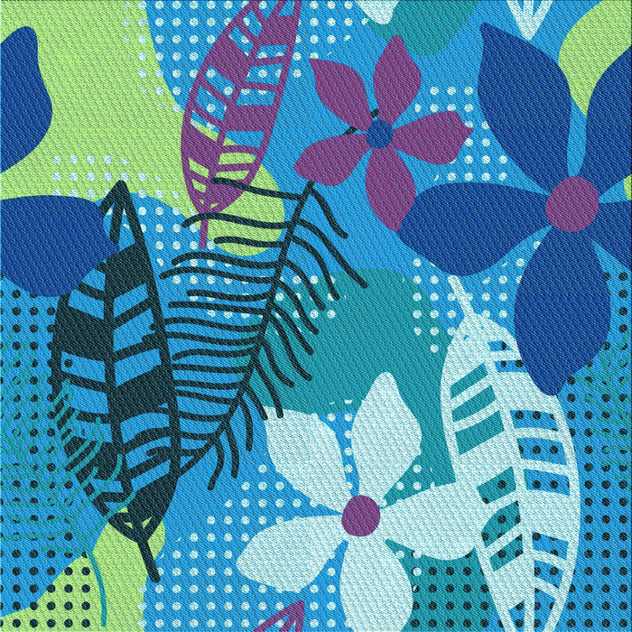 Round Machine Washable Transitional Blue Rug, wshpat1013lblu