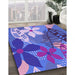 Machine Washable Transitional Amethyst Purple Rug in a Family Room, wshpat1013pur