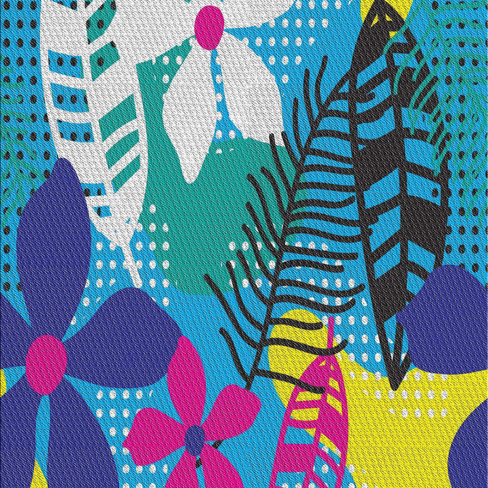 Patterned Deep Purple Novelty Rug, pat1013