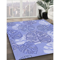 Patterned Pastel Blue Rug, pat1014blu