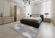 Patterned Platinum Gray Rug in a Bedroom, pat1014gry