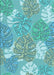 Patterned Light Sea Green Rug, pat1014lblu