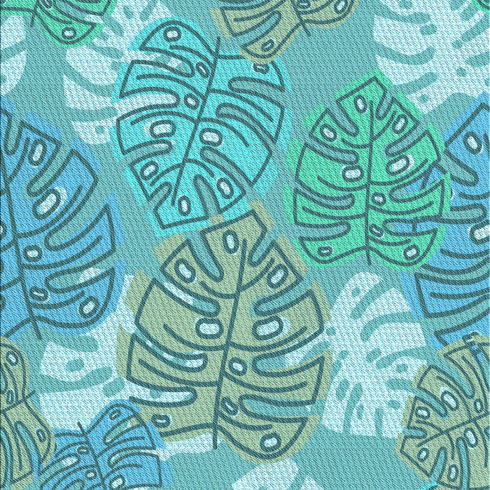 Machine Washable Transitional Light Sea Green Rug, wshpat1014lblu