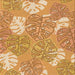 Round Patterned Yellow Orange Rug, pat1014org