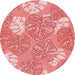 Square Machine Washable Transitional Pastel Pink Rug in a Living Room, wshpat1014rd