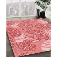 Patterned Pastel Pink Rug, pat1014rd