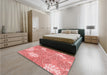 Patterned Pastel Pink Rug in a Bedroom, pat1014rd