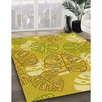 Patterned Yellow Rug, pat1014yw