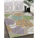 Patterned Brown Novelty Rug in Family Room, pat1014