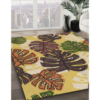 Patterned Red Brown Rug, pat1015brn