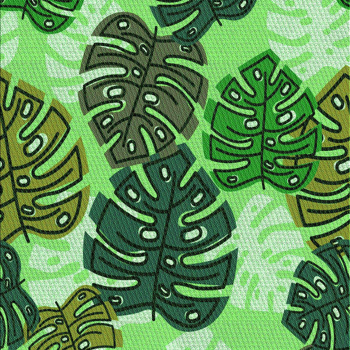 Patterned Deep Emerald Green Rug, pat1015grn