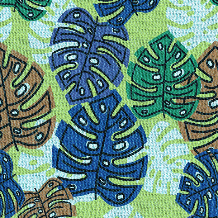 Patterned Green Rug, pat1015lblu