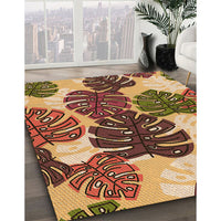 Patterned Orange Rug, pat1015org