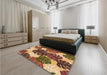 Patterned Orange Rug in a Bedroom, pat1015org