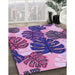 Machine Washable Transitional Bright Purple Rug in a Family Room, wshpat1015pur