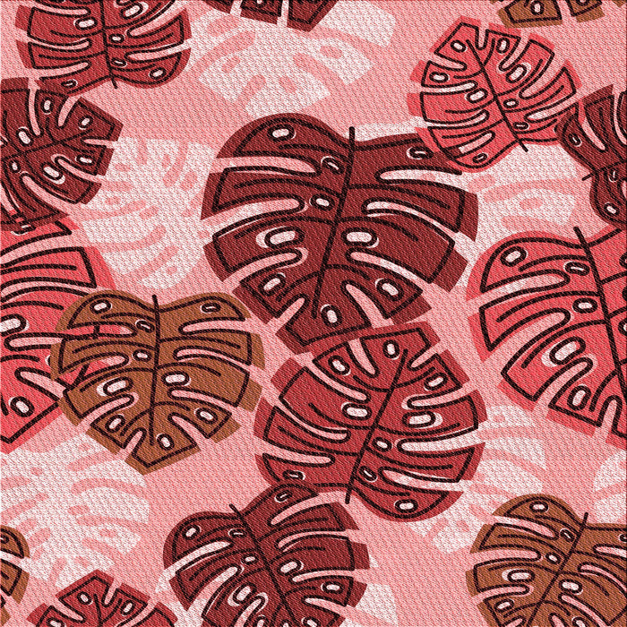 Round Patterned Light Coral Pink Rug, pat1015rd