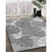 Patterned Silver Gray Rug in Family Room, pat1016gry