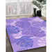 Machine Washable Transitional Purple Rug in a Family Room, wshpat1016pur