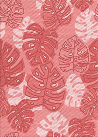 Machine Washable Transitional Light Coral Pink Rug, wshpat1016rd