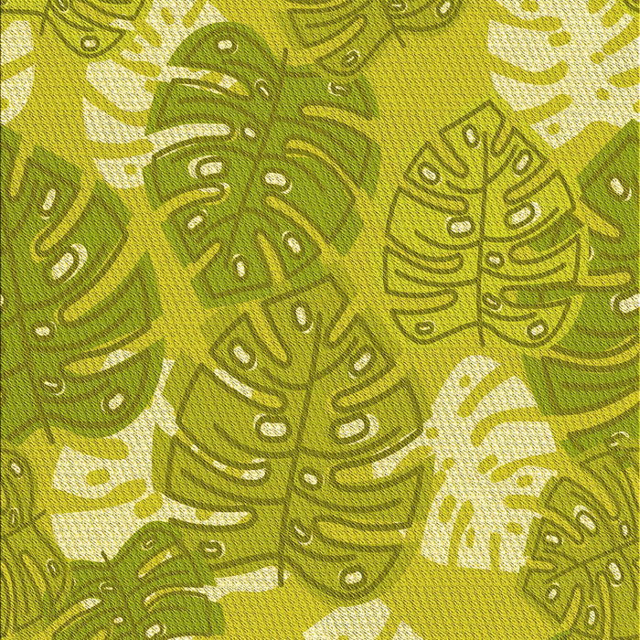 Machine Washable Transitional Dark Yellow Green Rug, wshpat1016yw