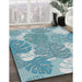 Machine Washable Transitional Aquamarine Stone Green Rug in a Family Room, wshpat1016