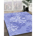 Machine Washable Transitional Light Slate Blue Rug in a Family Room, wshpat1017blu