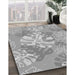 Machine Washable Transitional Gray Rug in a Family Room, wshpat1017gry