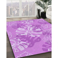 Patterned Violet Purple Rug, pat1017pur