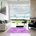 Machine Washable Transitional Violet Purple Rug in a Kitchen, wshpat1017pur