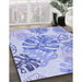 Machine Washable Transitional Blue Rug in a Family Room, wshpat1018blu