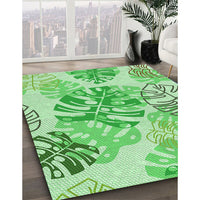 Patterned Jade Green Rug, pat1018grn