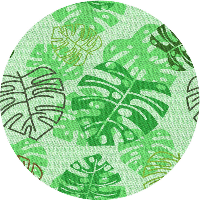 Square Patterned Jade Green Rug, pat1018grn