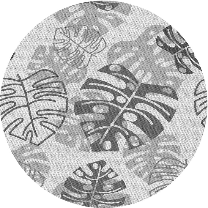 Square Patterned Gray Rug, pat1018gry