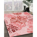 Machine Washable Transitional Orange Rug in a Family Room, wshpat1018rd