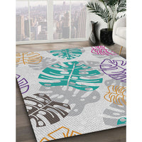 Patterned Gray Novelty Rug, pat1018