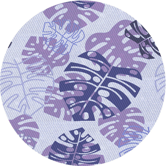 Square Patterned Light Purple Rug, pat1019blu