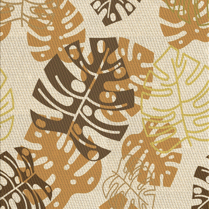 Patterned Khaki Gold Rug, pat1019brn