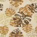 Round Patterned Khaki Gold Rug, pat1019brn