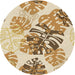 Square Patterned Khaki Gold Rug, pat1019brn