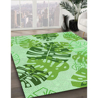 Patterned Light Green Rug, pat1019grn