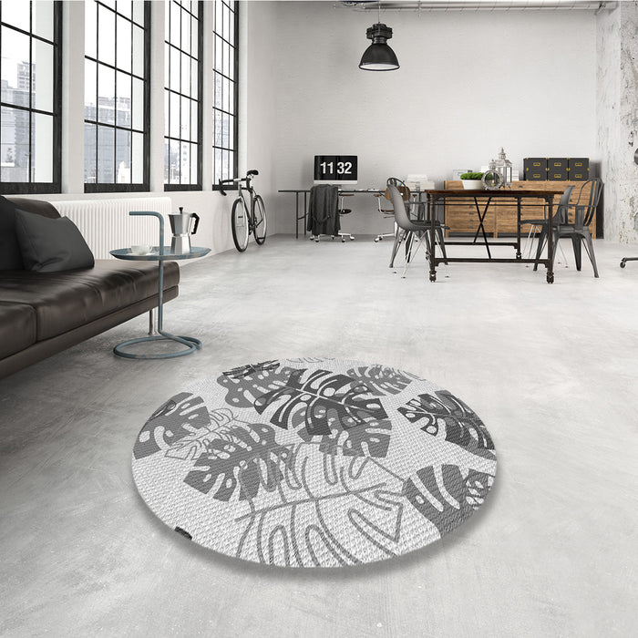 Machine Washable Transitional Gainsboro Gray Rug in a Washing Machine, wshpat1019gry