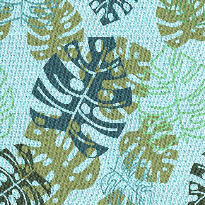 Machine Washable Transitional Blue Rug, wshpat1019lblu