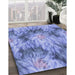 Machine Washable Transitional Sky Blue Rug in a Family Room, wshpat102blu