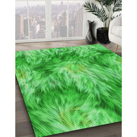 Patterned Neon Green Rug, pat102grn