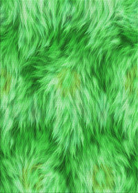 Machine Washable Transitional Neon Green Rug, wshpat102grn