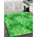 Machine Washable Transitional Neon Green Rug in a Family Room, wshpat102grn