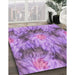 Machine Washable Transitional Violet Purple Rug in a Family Room, wshpat102pur