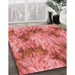 Machine Washable Transitional Fire Red Rug in a Family Room, wshpat102rd